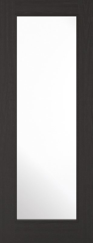 Charcoal Black Diez Pre-Finished Glazed 1 Light Internal Door - The Wooden Door Company