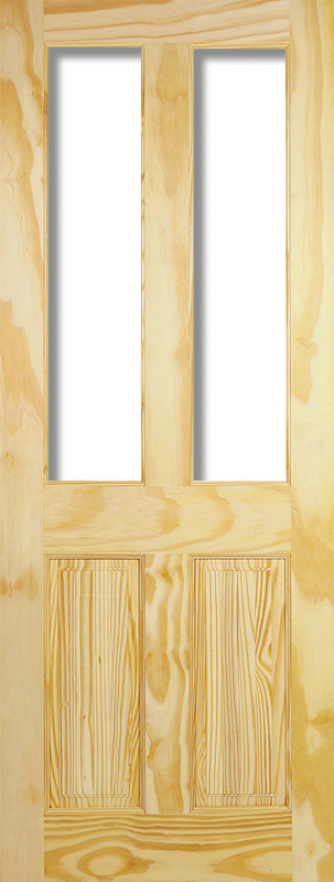Clear Pine Richmond 2 Light Unfinished Unglazed Internal Door - The Wooden Door Company