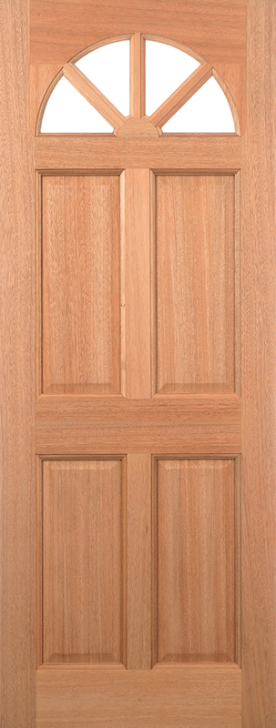 Hardwood Carolina 4 Panel Mortice & Tenon Unfinished External Door - The Wooden Door Company