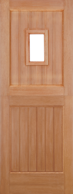 Hardwood Stable Straight Top Unfinished Unglazed 1 Light Mortice & Tenon External Door - The Wooden Door Company
