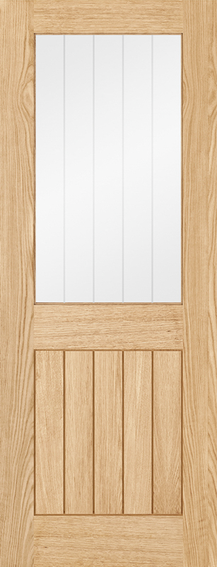 Oak Belize Pre-Finished Glazed 1 Light Internal Door - The Wooden Door Company