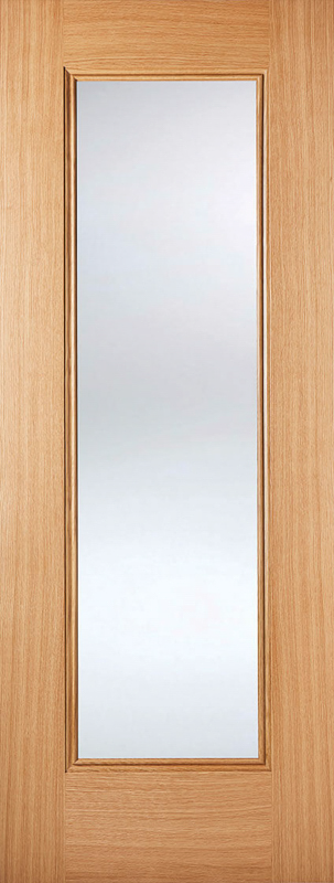 Oak Eindhoven Pre-Finished Glazed 1 Light Internal Door - The Wooden Door Company