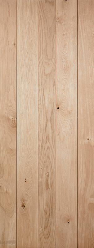 Oak Ledged Unfinished Internal Door - The Wooden Door Company