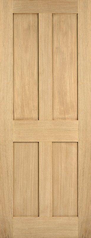 Oak London Unfinished FD30 Fire Door - The Wooden Door Company