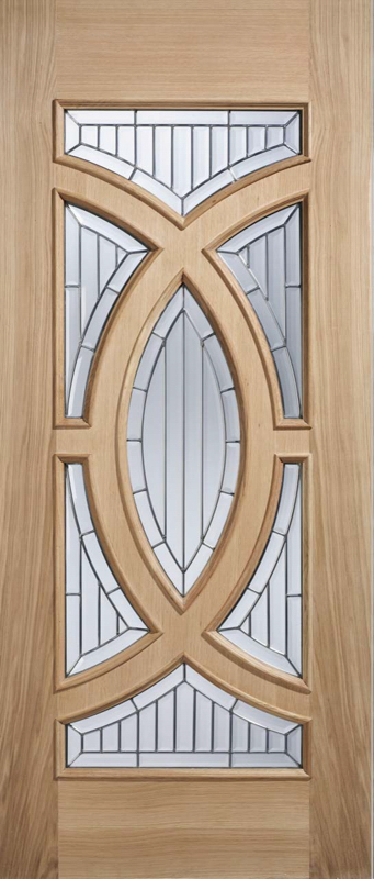Oak Majestic Unfinished Glazed External Door - The Wooden Door Company