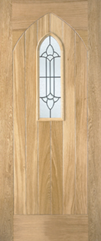 Oak Westminster Unfinished Glazed External Door - The Wooden Door Company
