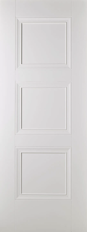 White Amsterdam Primed Plus FD30 Fire Door - The Wooden Door Company