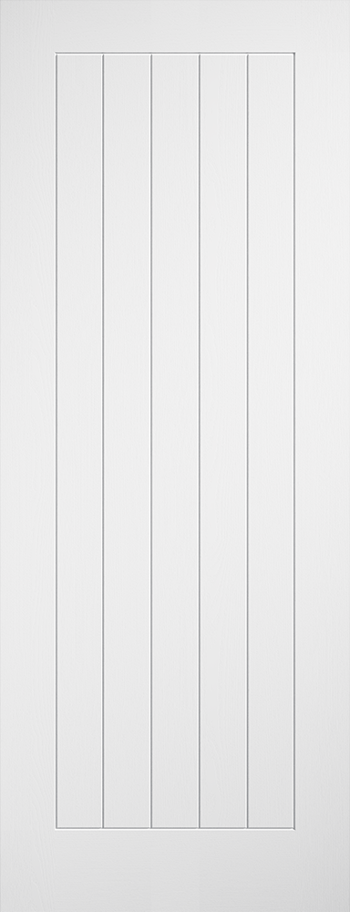 White Laminate Cottage Pre-Finished FD30 Fire Door - The Wooden Door Company