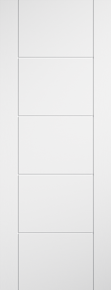 White Laminate Ladder Pre-Finished FD30 Fire Door - The Wooden Door Company
