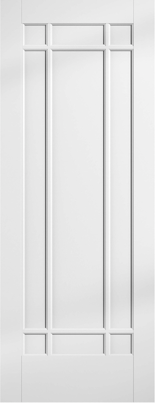 White Manhattan Primed FD30 Fire Door - The Wooden Door Company