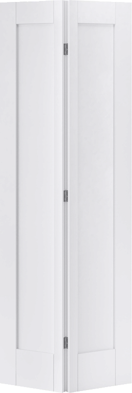 White Pattern 10 One Panel Bi-Fold Primed Internal Door - The Wooden Door Company