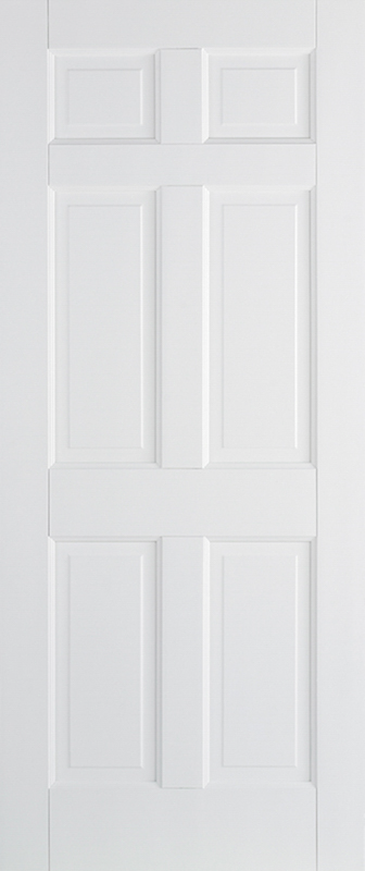White Regency 6 Panel Primed Internal Door - The Wooden Door Company