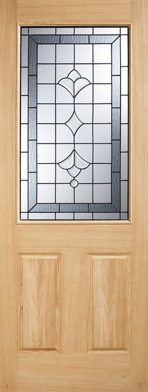 Winchester Unfinished Glazed 1 Light External Door - The Wooden Door Company