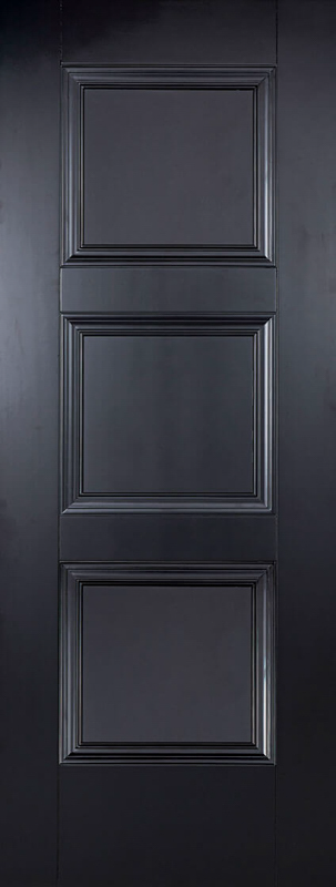 Black Amsterdam Primed FD30 Fire Door - The Wooden Door Company