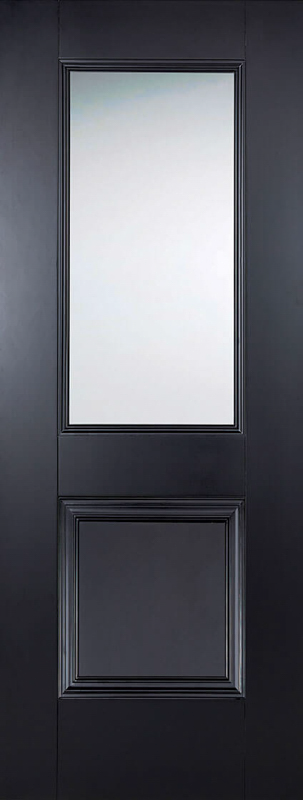 Black Arnhem Primed Glazed 1 Light Internal Door - The Wooden Door Company