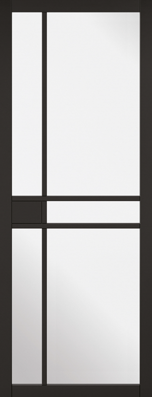 Black Greenwich Pre-Finished Glazed Internal Door - The Wooden Door Company