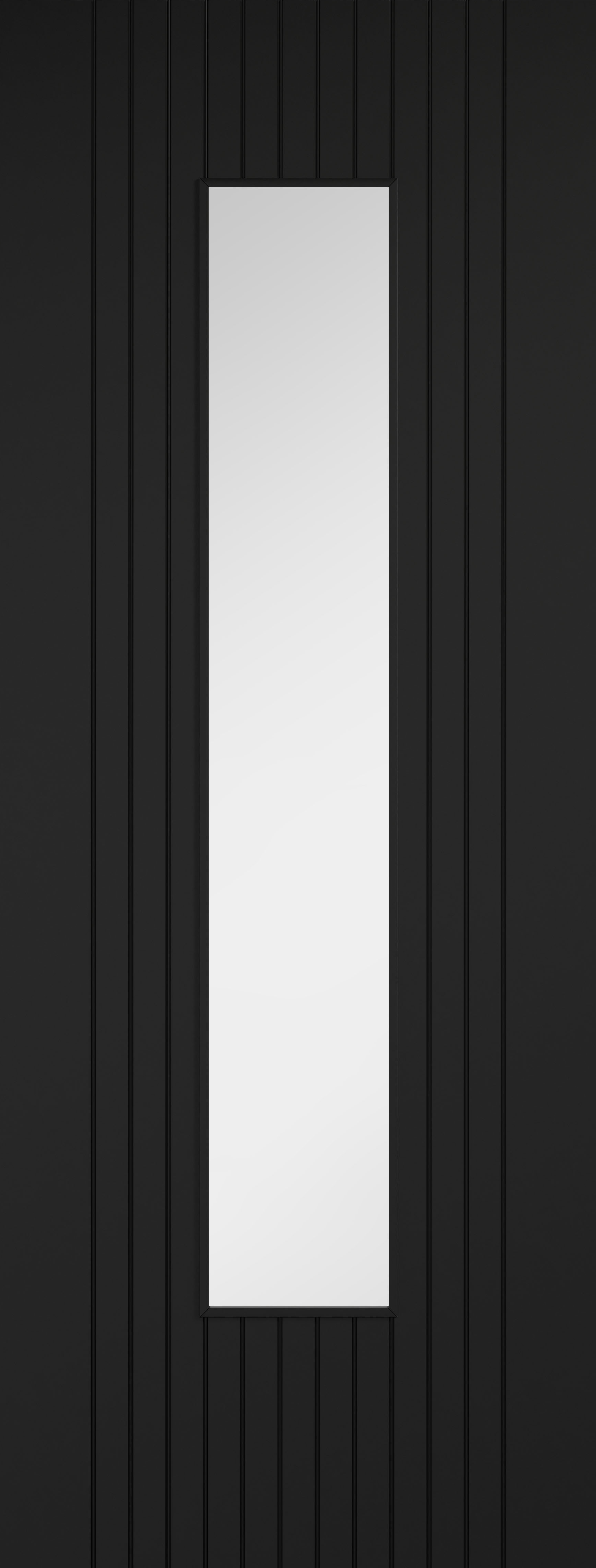 Black Laminate Sydney Pre-Finished Glazed Internal Door - The Wooden Door Company