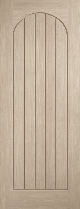 Blonde Oak Mexicano Arched Square Top Pre-Finished Internal Door - The Wooden Door Company