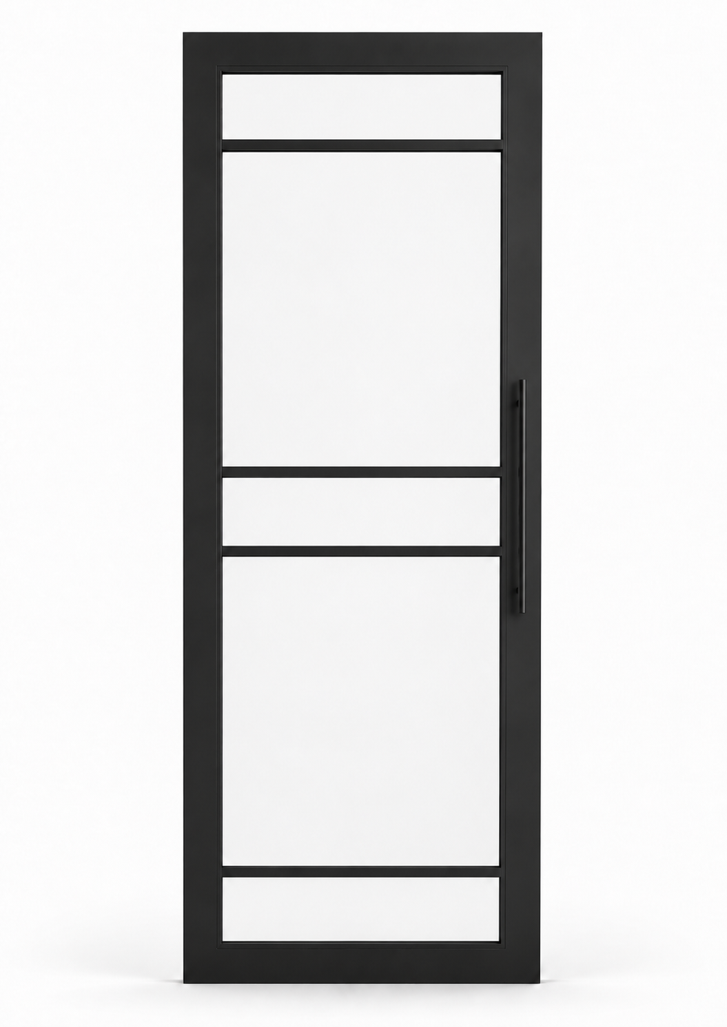 The Bramhope bespoke black industrial glazed internal door with clear glass