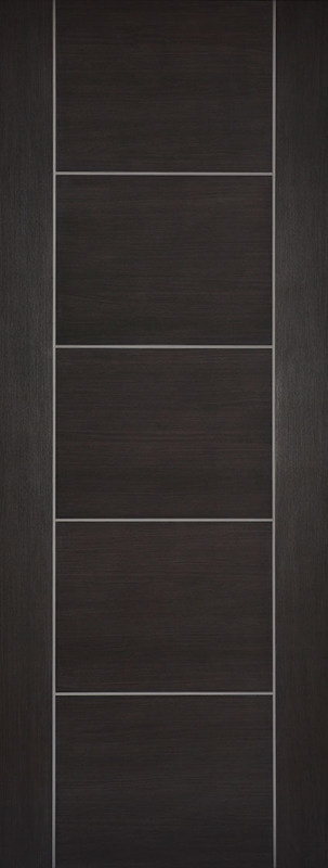 Dark Grey Laminate Vancouver Pre-Finished FD30 Fire Door - The Wooden Door Company