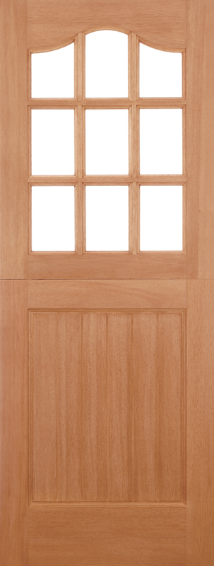 Hardwood Stable Unfinished Glazed 9 Light Mortice & Tenon External Door - The Wooden Door Company