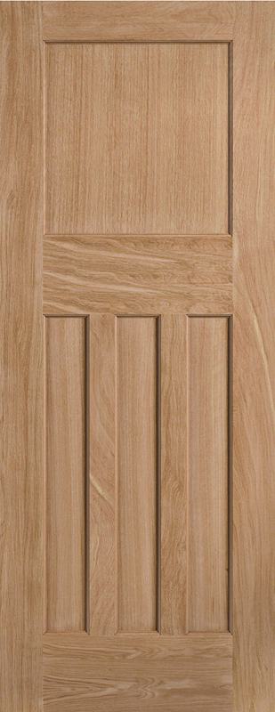 Oak DX 1930s Style Unfinished FD30 Fire Door - The Wooden Door Company
