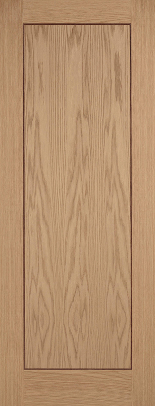 Oak Inlay 1 Panel Pre-Finished FD30 Fire Door - The Wooden Door Company