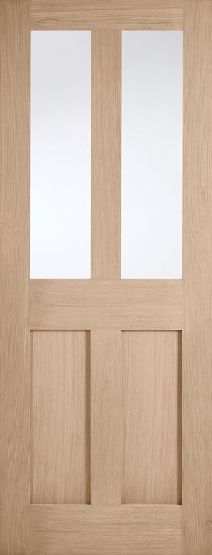 Oak London Pre-Finished Glazed Internal Door - The Wooden Door Company
