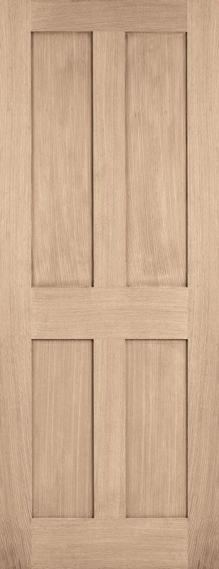 Oak London Pre-Finished FD30 Fire Door - The Wooden Door Company