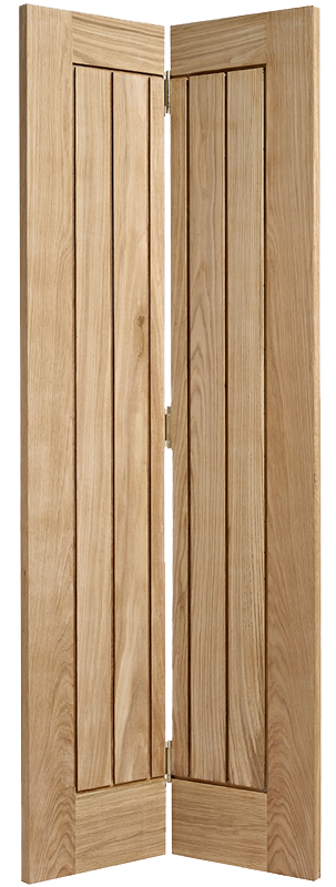 Oak Mexicano Bi-Fold Unfinished Internal Door - The Wooden Door Company