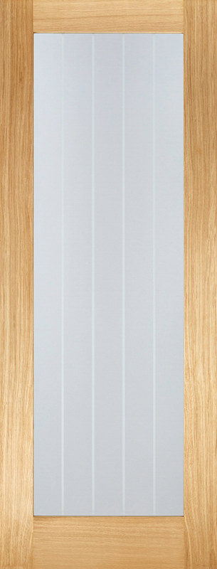 Oak Mexicano Pattern 10 Pre-Finished Glazed FD30 Fire Door - The Wooden Door Company