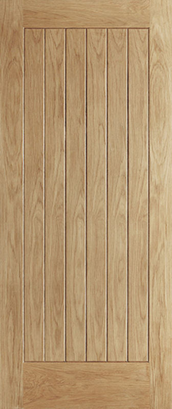 Oak Norfolk Unfinished External Door - The Wooden Door Company