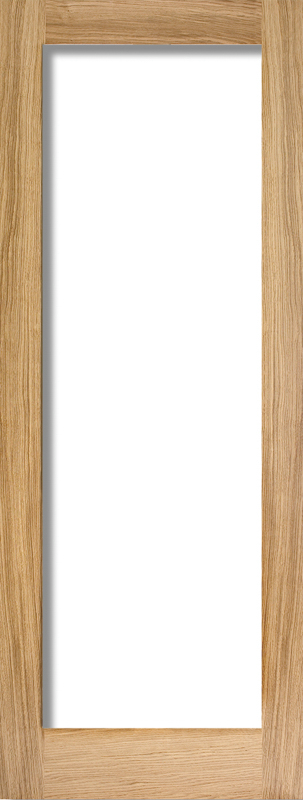 Oak Pattern 10 Unfinished Glazed 1 Light Clear FD30 Fire Door - The Wooden Door Company