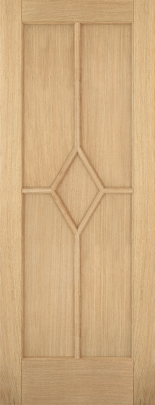 Oak Reims 5 Panel Pre-Finished FD30 Fire Door - The Wooden Door Company
