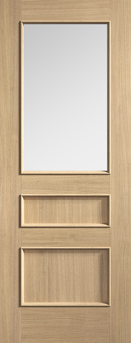 Oak Toledo Pre-Finished Glazed Internal Door - The Wooden Door Company