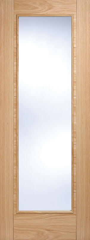 Oak Vancouver Pre-Finished Glazed Pattern 10 FD30 Fire Door - The Wooden Door Company