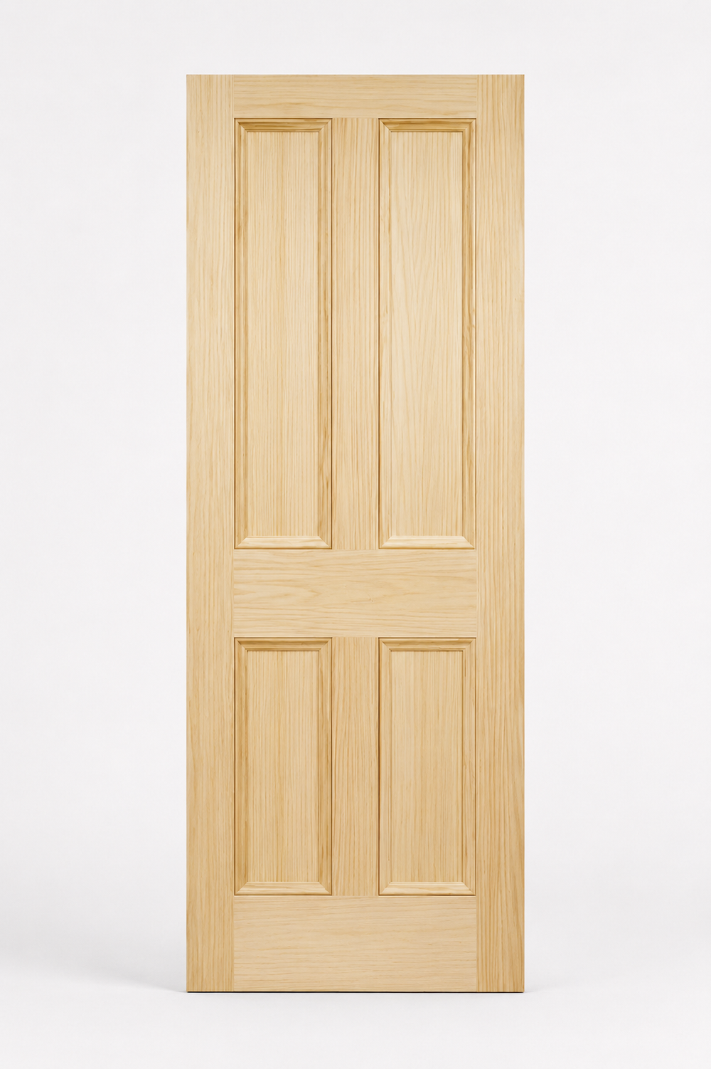 The Edwardian bespoke pine four panel internal door with raised mouldings