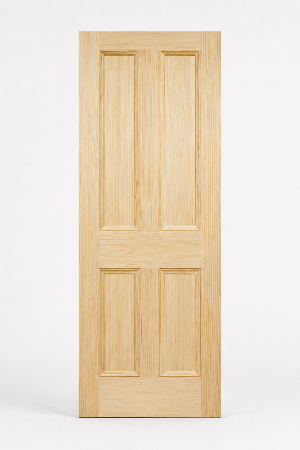 The Edwardian bespoke pine four panel internal door with raised mouldings