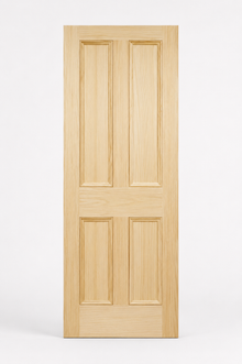 The Edwardian bespoke pine four panel internal door with raised mouldings