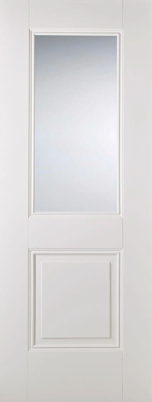 White Arnhem Pre-Finished Glazed 1 Light Internal Door - The Wooden Door Company