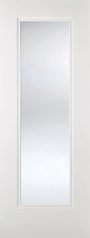 White Eindhoven Primed Glazed 1 Light Internal Door - The Wooden Door Company