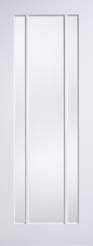 White Lincoln Primed Glazed 3 Light Internal Door - The Wooden Door Company