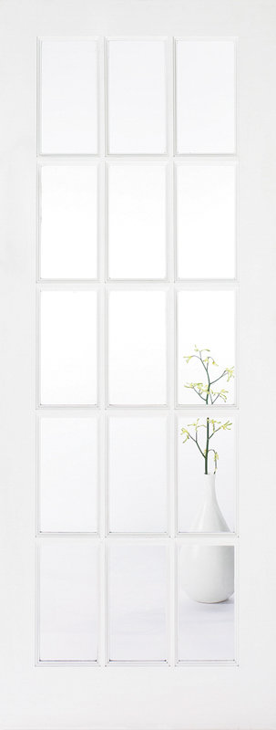 White SA Primed Glazed 15 Light Internal Door - The Wooden Door Company