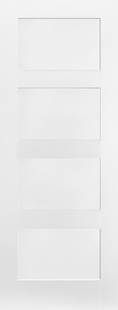 White Shaker 4 Panel Primed FD30 Fire Door - The Wooden Door Company