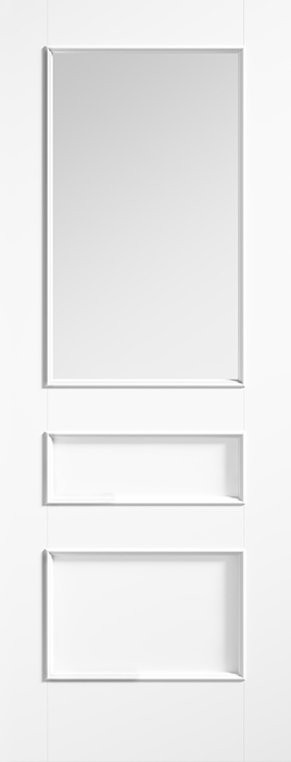 White Toledo Primed Glazed Internal Door - The Wooden Door Company